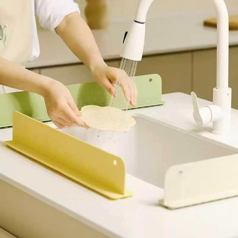 Silicone Sink Backsplash Guard Lightweight for Sink Bathroom Household Beige|Home & Garden | Kitchen, Dining & Bar |Home & Garden|1 Silicone...