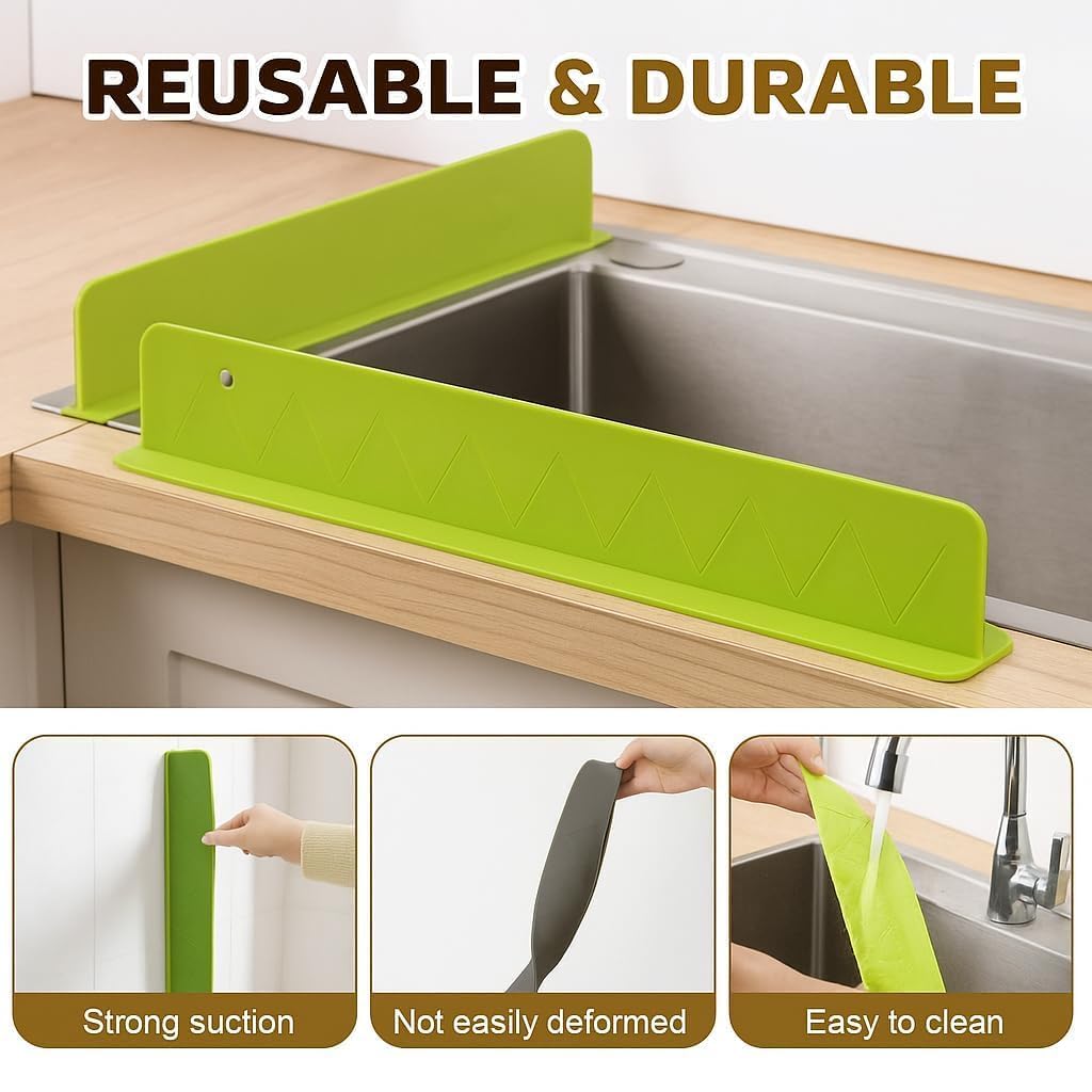 Silicone Sink Backsplash Guard Lightweight for Sink Bathroom Household Beige|Home & Garden | Kitchen, Dining & Bar |Home & Garden|1 Silicone...