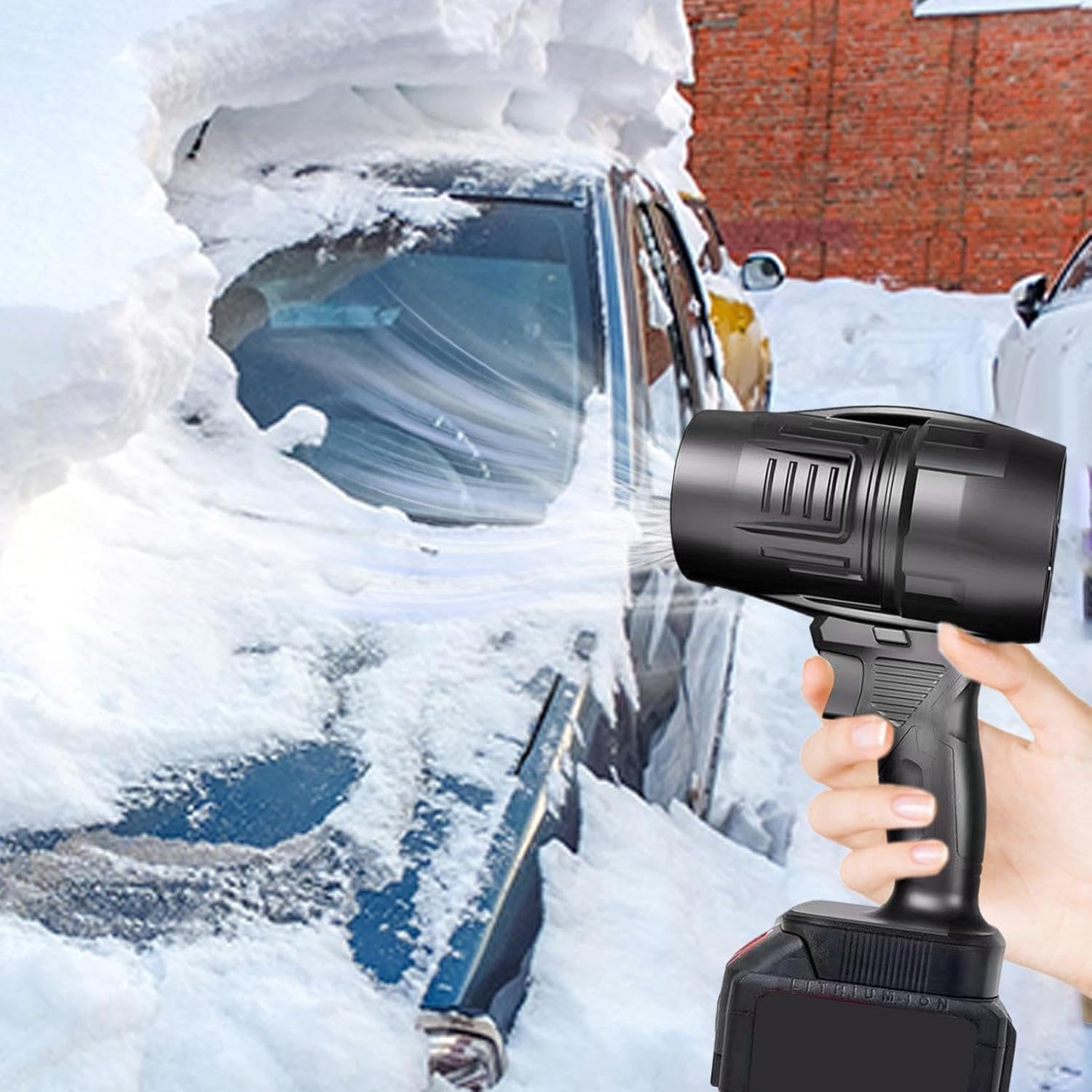 Cordless Leaf Blower Portable Dust Cleaner Handheld Jet Blower 180000 RPM Compressed Air Duster with Adjustable Speed for Patio Cleaning, Drying,Camping 1 Battery