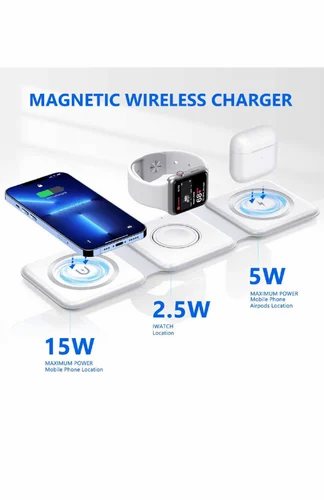 3 In 1 MagSafe Magnetic Foldable Wireless
Charger For IPhone 16 To 12 Series