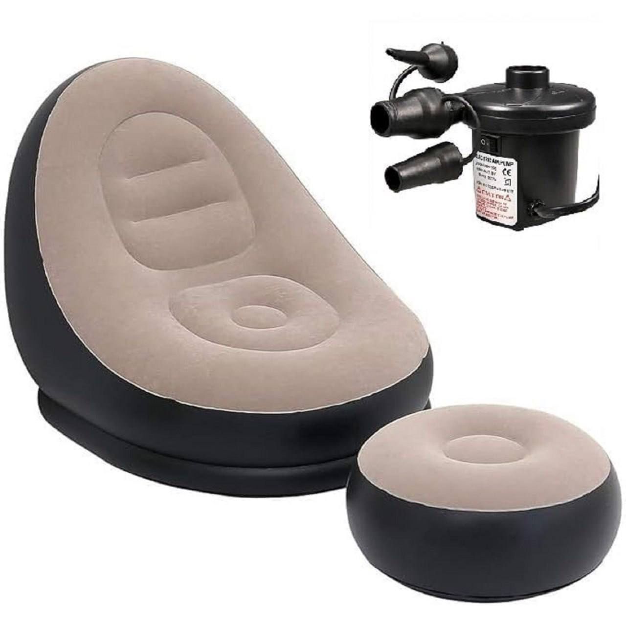 *Inflatable Lounge Chair | Inflatable Lazy Sofa With Footrest |