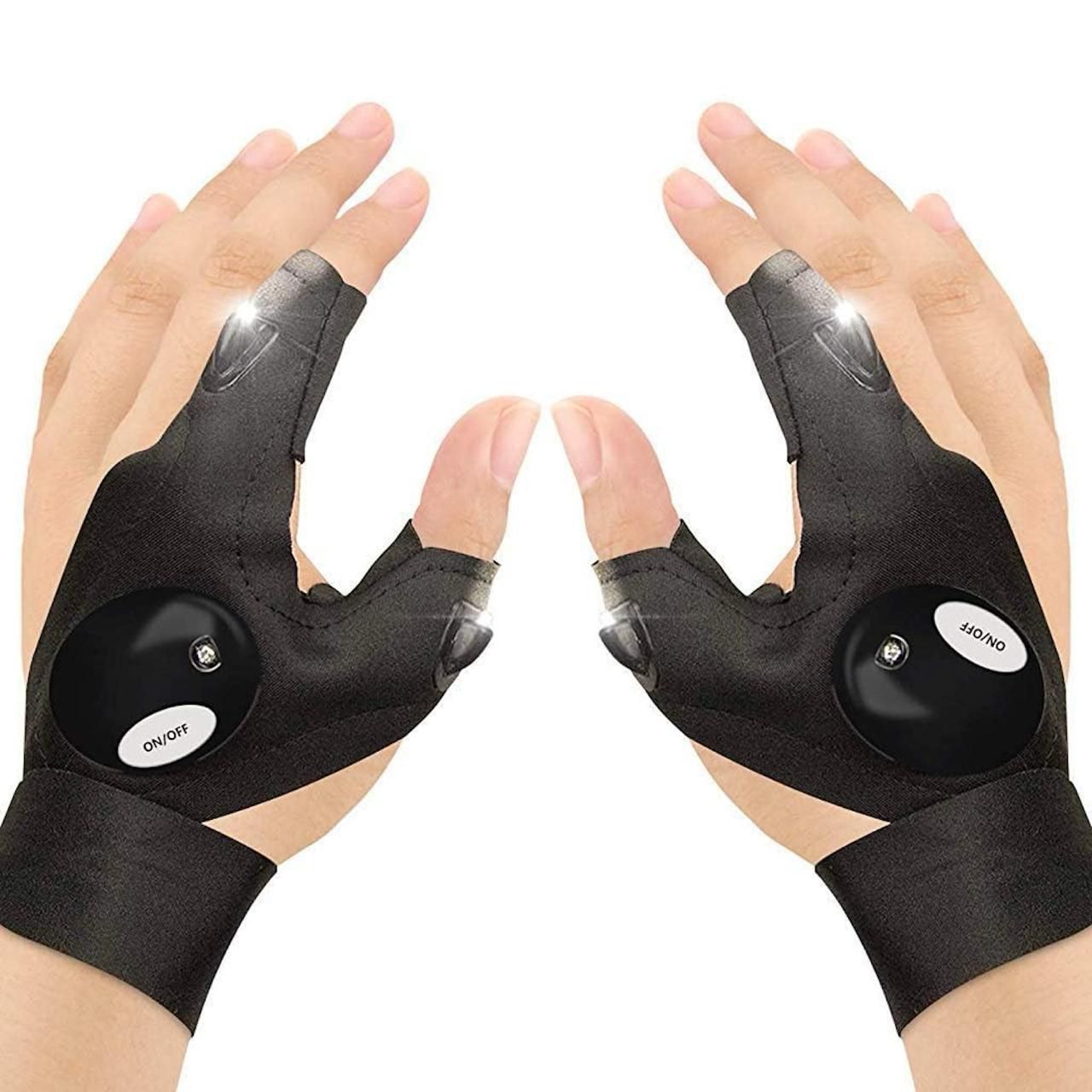 *LED Flashlight Gloves | LED Light Gloves | LED Gloves Light | Fingerless Outdoor Fishing Gloves | Night Lighting Gloves | Survival Night Lighting Gloves*
